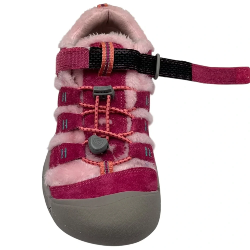 KEEN Newport Youth Girls Faux Fur Leather Outdoor Shoe Size 6 Fruit Dove Fuchsia